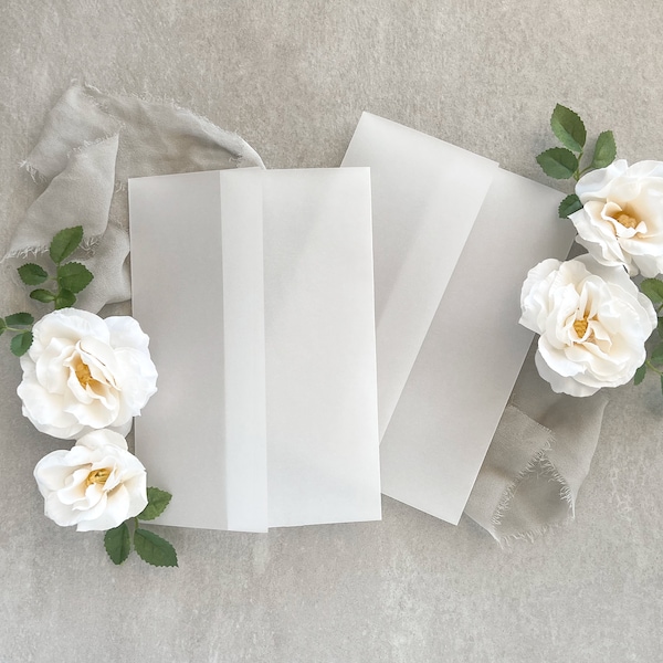 Vellum Invitations Etsy
