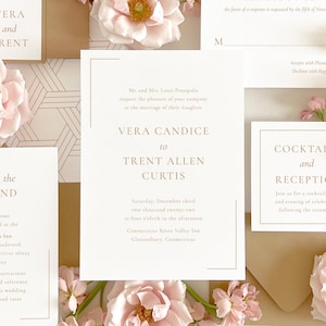 Neutral, Minimalist wedding invitation suite, Simple, Elegant wedding invitations, Modern wedding invitation (Sample invitation set)