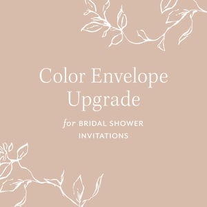 Color Envelope Upgrade — Bridal Shower Invitations