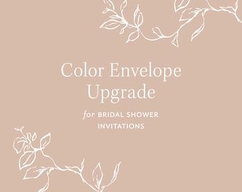 Color Envelope Upgrade — Bridal Shower Invitations