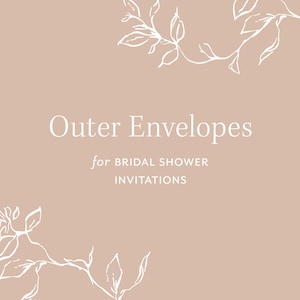 Outer Envelopes, Wedding Envelopes
