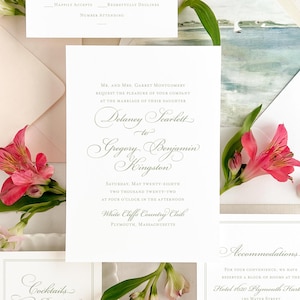 Classic and timeless wedding invitation, Traditional wedding invitation, Elegant and sophisticated wedding stationery (Sample invite set)
