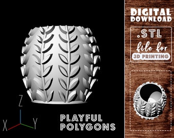 Scandinavian Design Succulents Pot STL File for 3D Printing | 3D Model of Planter With Drainage & Tray | DIGITAL DOWNLOAD