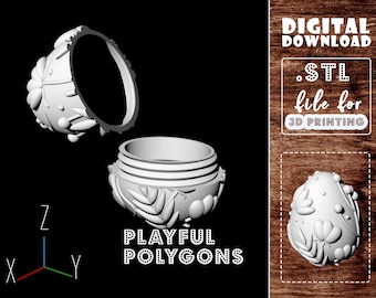 Easter Egg With Threads STL Files | Spring Flowers Egg Model for 3D Printing | Surprise Easter Egg | DIGITAL DOWNLOAD