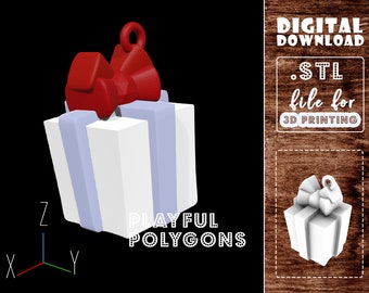 Gift Box 3D Print STL Files | Digital Model Ready for 3D Printing | Birthday Gift