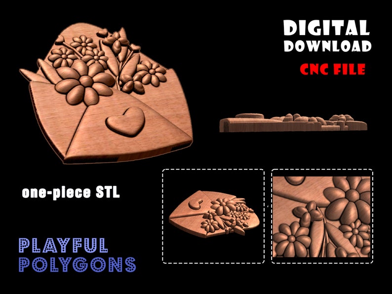 Cnc Router Lettering Cut Files Love Letter STL Model for CNC Router & 3D Print | Artcam / Aspire Cnc ...