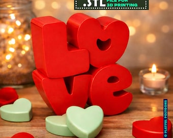 3D Love Sign STL File: Valentine's Day Gift (Digital Download)