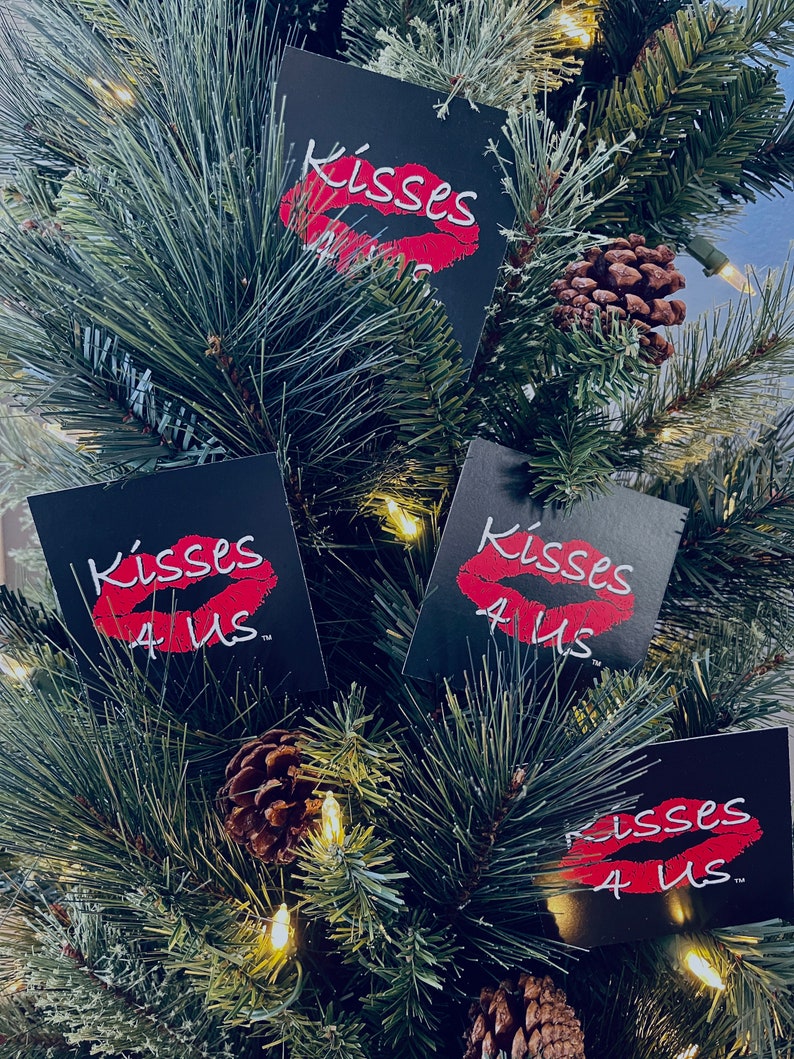 Kisses for Christmas-Say Merry Kissmas with Kisses 4 Us-Make a Kissmas Tree-Mistletoe Kisses-Fun Christmas Idea-Romantic Christmas Idea image 2