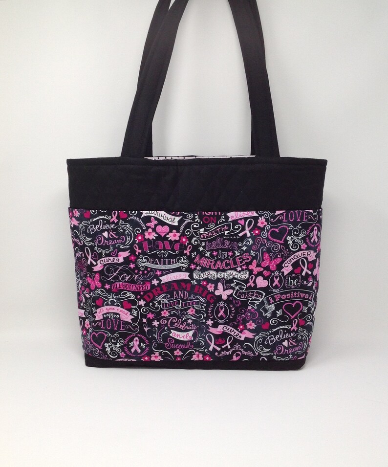 pink ribbon tote bags