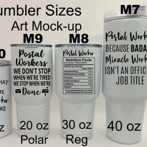 Vaso de USPS para cartero (con asa de 40 oz) Taza para empleado postal