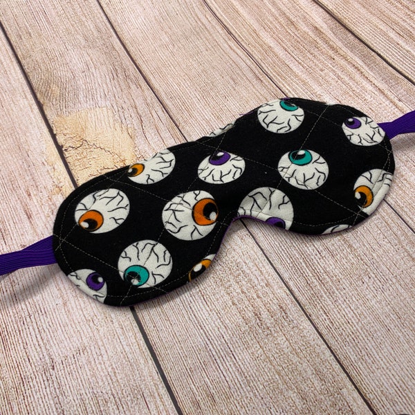 Glow in the dark spooky eyeball sleep eye mask, Halloween eye mask