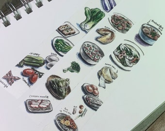 Washi Tape/Masking Tape (04) - Dim Sum time