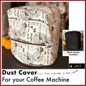 Terra Kaffe -Custom dust cover for &quot;Terra Kaffe&quot; Coffee Machine  with/without  front pocket