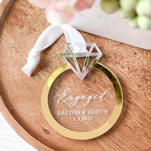 Our First Christmas Engaged Ring Ornament