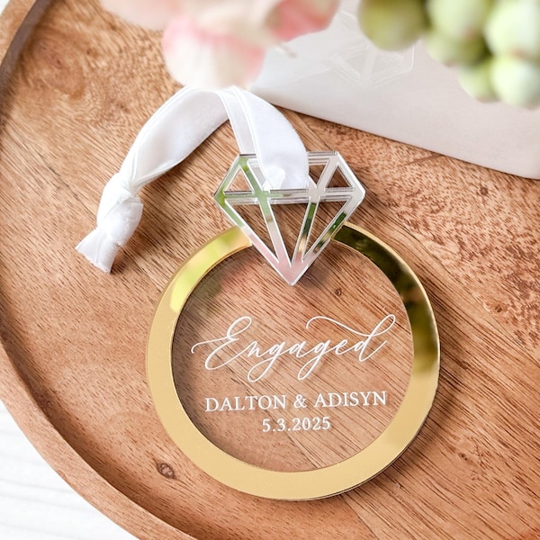 Our First Christmas Engaged Ring Ornament