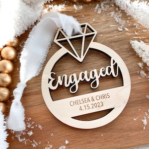 Engagement Ornament, First Christmas Engaged Ornament, Engaged Christmas Ornament, Newly Engaged Gift