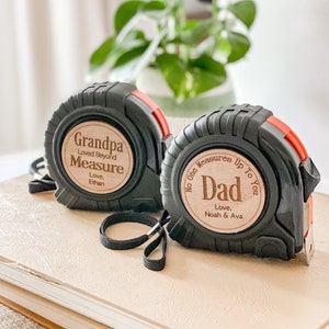 No One Measures Up Personalized Tape Measure, Fathers Day Gift From Daughter, Personalized Gifts For Dad