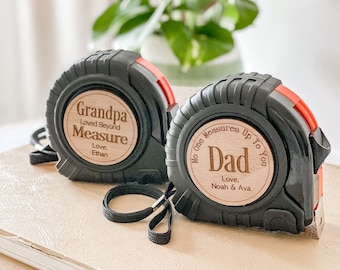 No One Measures Up Personalized Tape Measure, Fathers Day Gift From Daughter, Personalized Gifts For Dad