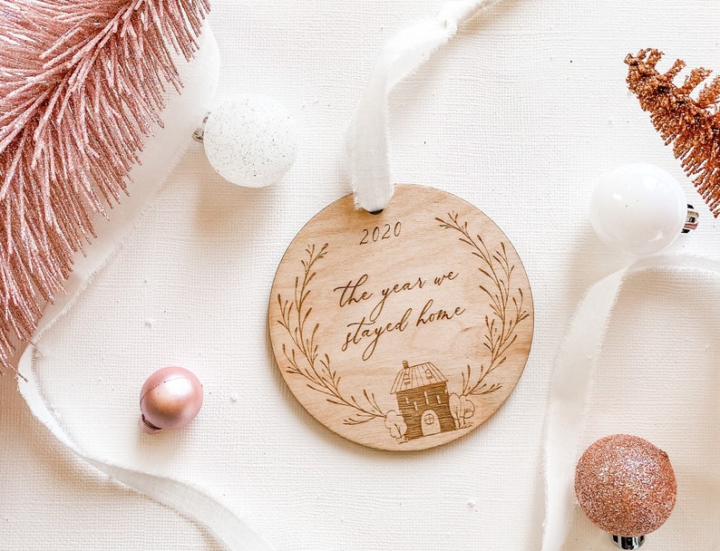 The Year We Stayed Home Boho Christmas Ornaments Family Christmas Decoration