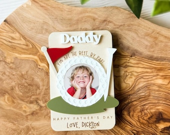 Best Dad By Par, Photo Fridge Magnets, Fathers Day Gift From Kids, Picture Magnet, Personalized Gifts for Dad