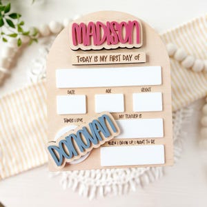 Editable First Day Of School Sign, School Board Sign, School Photo Prop image 7