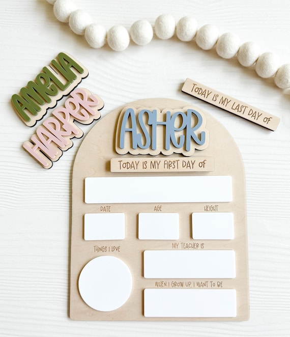 Editable First Day Of School Sign, School Board Sign, School Photo Prop