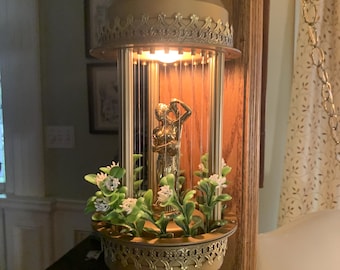 Vintage Venus Goddess Oil Rain Hanging Swag Lamp- MCM -Female Retro -Motion Lamp -Hollywood Regency