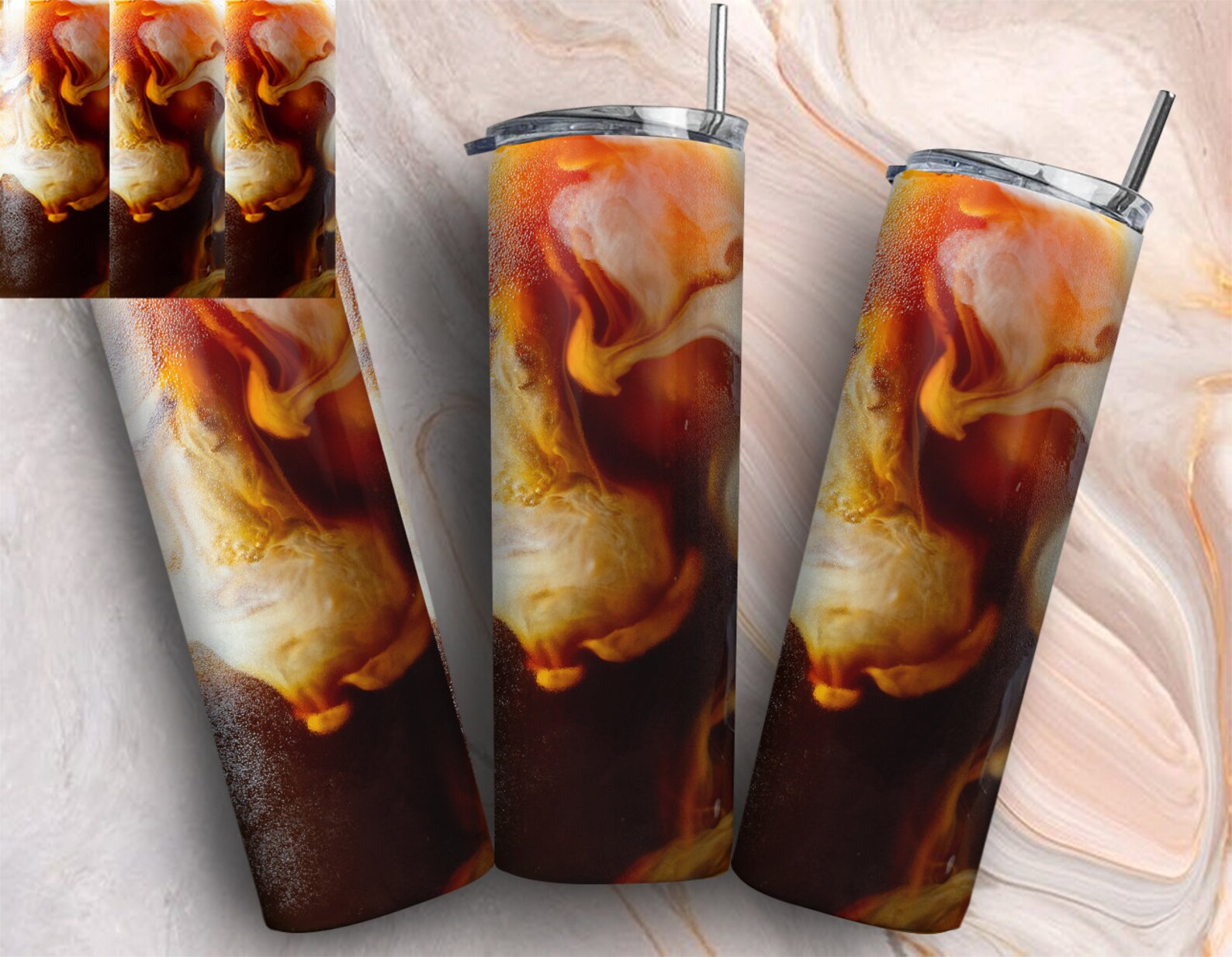 Cold Coffee Tumbler Iced Coffee Tumbler Wrap Coffee Tumbler Etsy