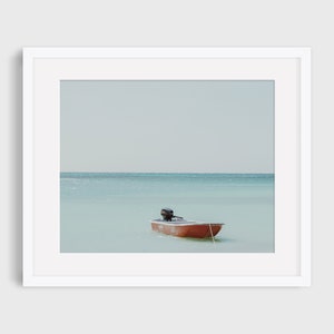Zwevend | Eagle-strand, Aruba | Caribische kunstfotografie | Minimale wanddecoratie | Kustafdruk