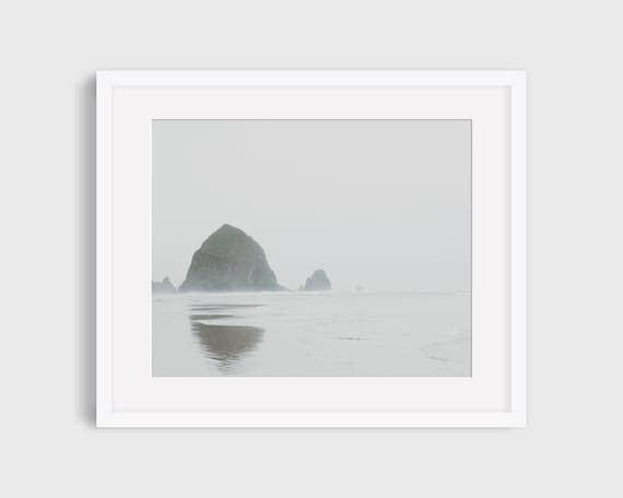 Haystack Rock | Cannon Beach, Oregon | Ocean Art Photography | Minimal Wall Decor | Coastal Print