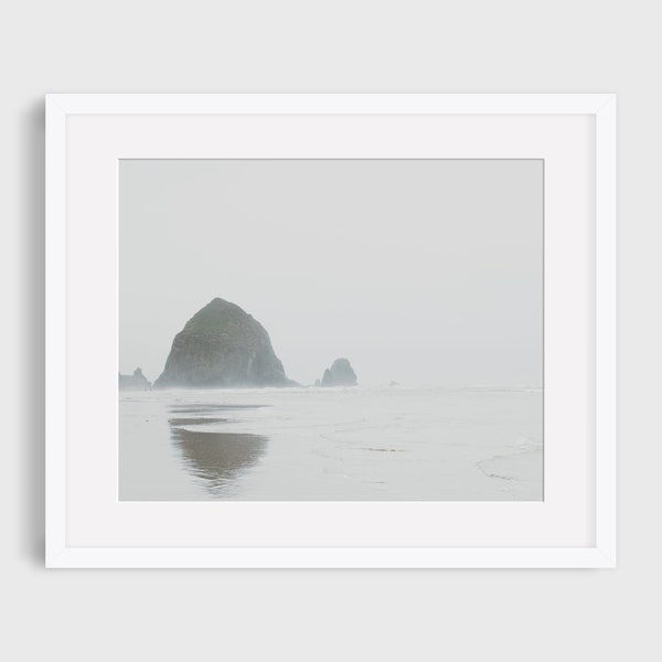 Haystack Rock | Cannon Beach, Oregon | Ocean Art Photography | Minimal Wall Decor | Coastal Print