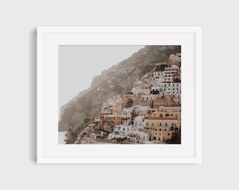 | Positano Positano, Italie | | de photographie d’art de la côte amalfitaine Décoration murale minimale | Impression côtière