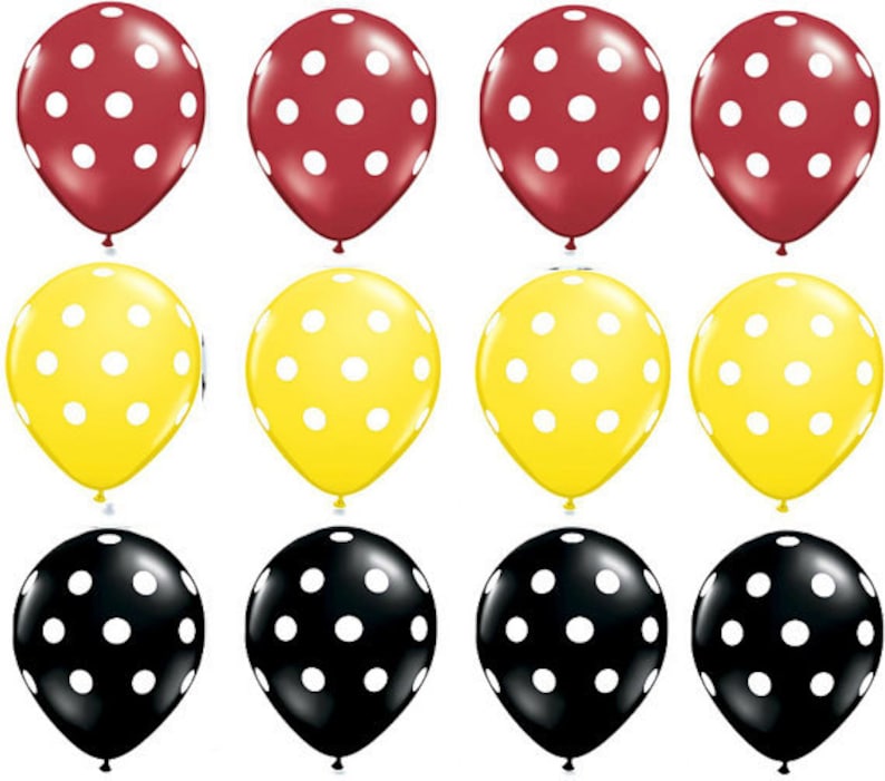 ON SALE Disney 5 piece set Minnie Mouse shape 1st birthday number 1 Balloon large Foil Mylar Polka Dots Party Balloons Supplies