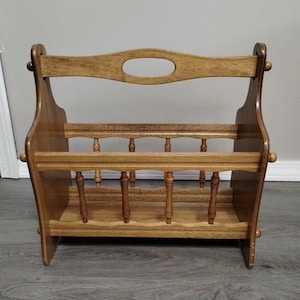 Oak Magazine Rack - Etsy