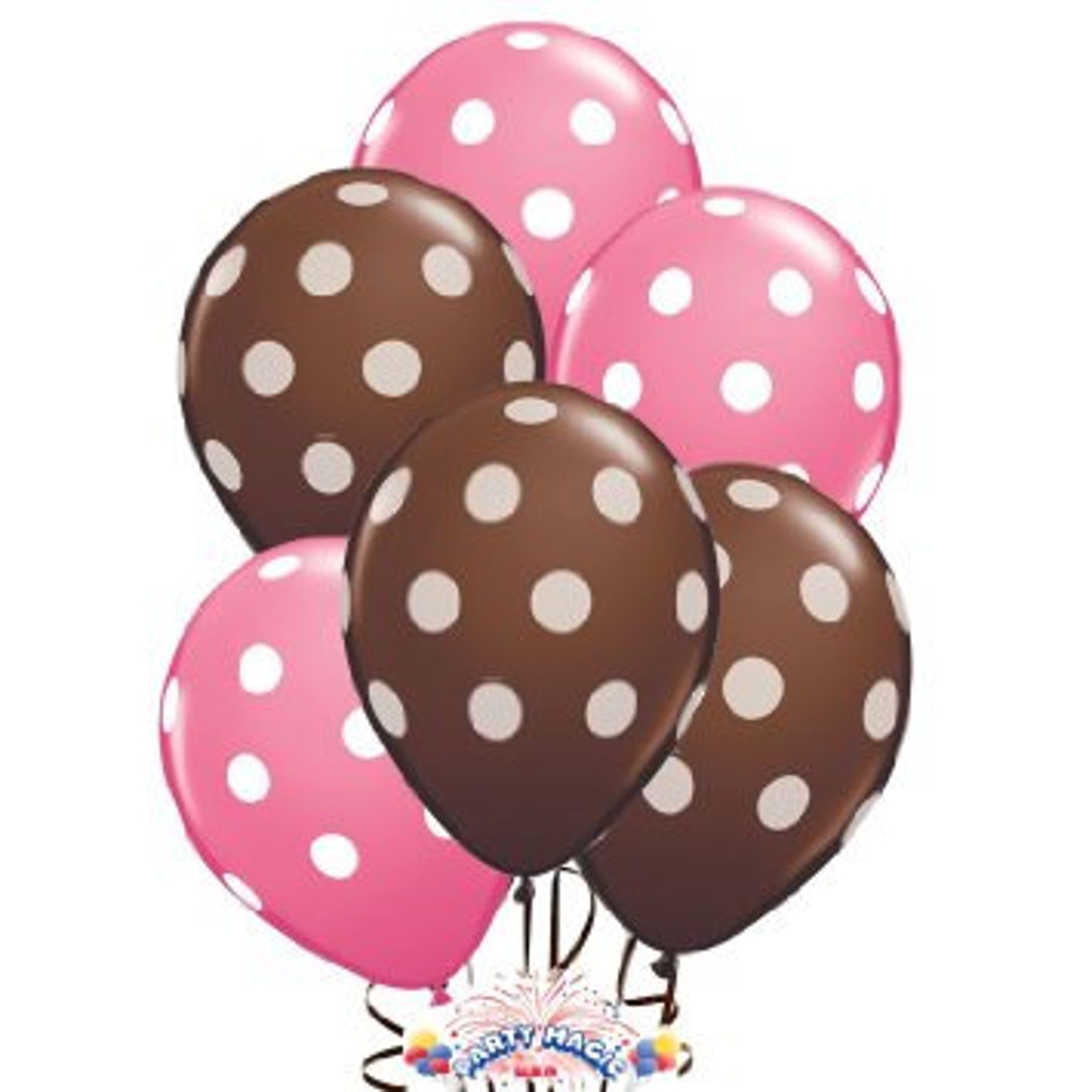 15 Lime Green and Hot Berry Pink polka dots balloons Qualatex | Etsy