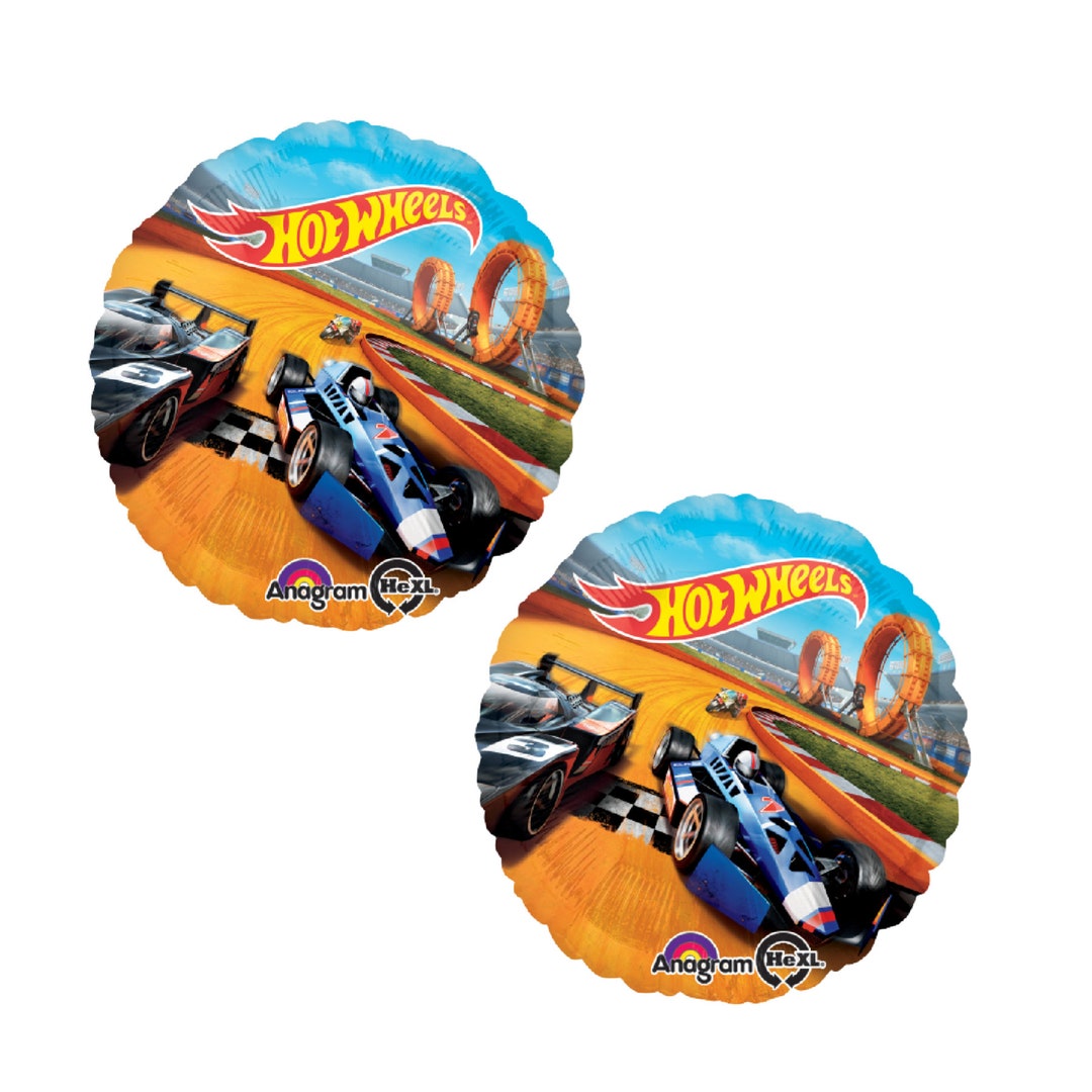 2hot Wheels Balloons Race 18 Foil Birthday Balloon Etsy
