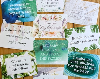 Positive C-Section / Caesarean Section Birth Affirmation Cards, Hypnobirthing Cards