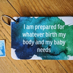 Pocket Travel Positive Birth Affirmation Cards, Hypnobirthing cards image 8