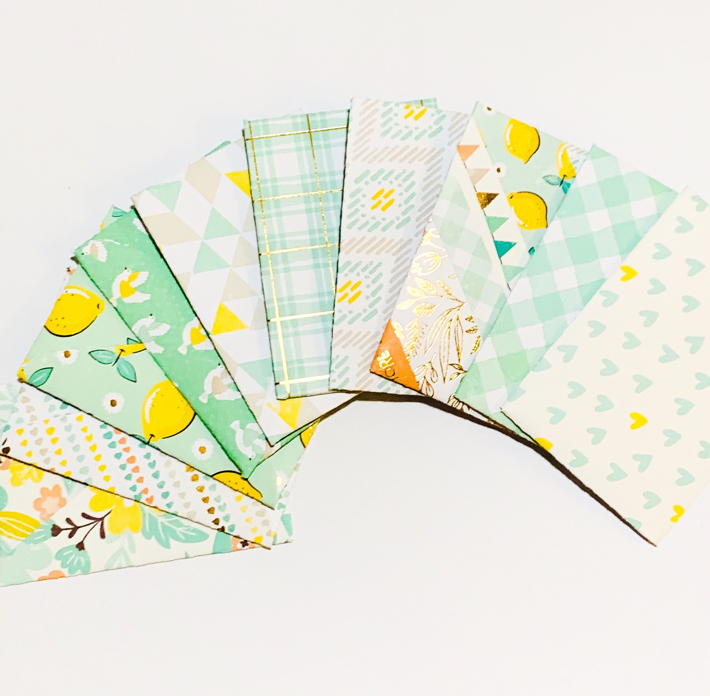 Mini Mint Green Envelopes: Patterned Notecards, Gift Card Holders (set ...