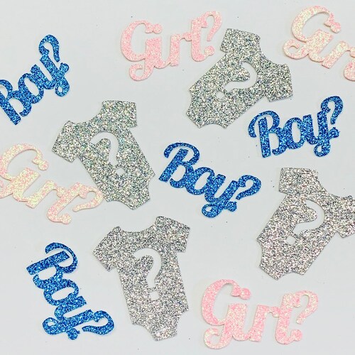 Gender Reveal Table Confetti Gender Reveal Party Decorations Etsy