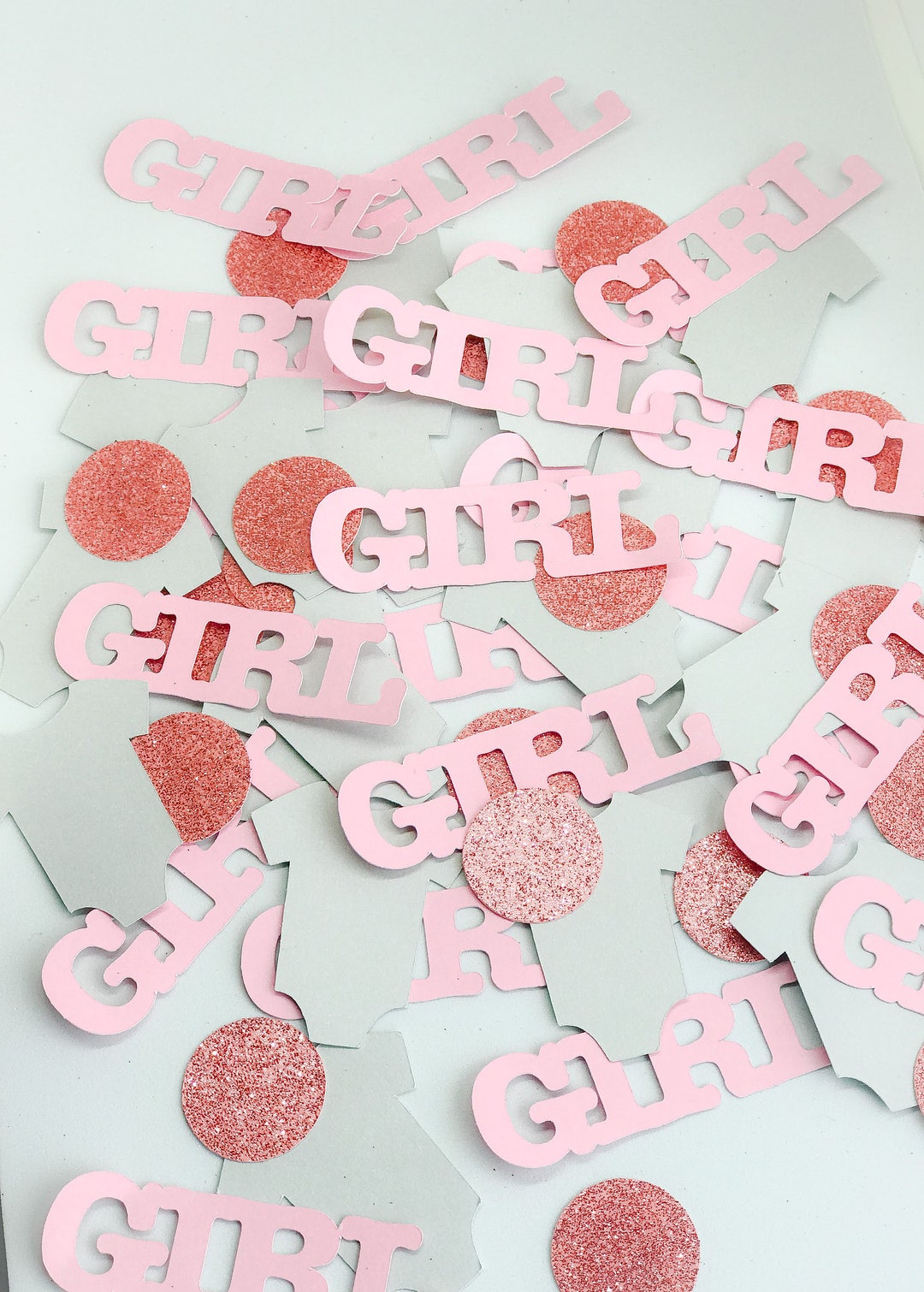Baby Girl Shower Decorations, Baby Girl Pink Table Confetti. Etsy
