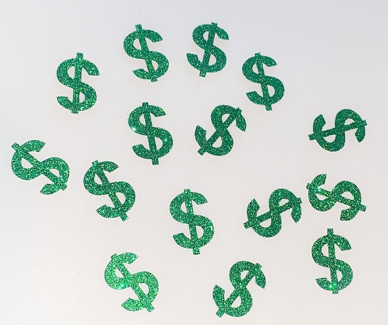 Dollar Sign Confetti Money Confetti Dollar Sign Decorations Etsy