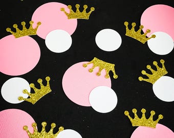 Girl Baby Shower Decorations, Crown Baby Shower Decorations, Little Princess Decorations, Pink and Gold Confetti, Little Princess