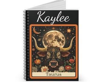 Taurus Zodiac Spiral Notebook: Personalized Astrology Journal