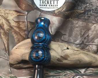 Dark Aqua Laminate (Blue & Black) Double Reed Duck Call