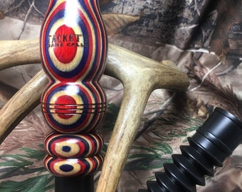 Red, white and blue Laminate Adjustable Deer Call