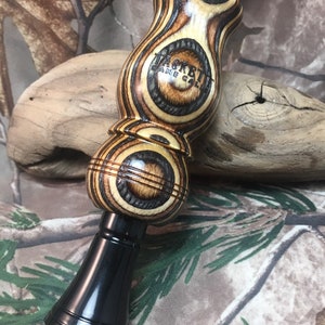 Buckskin Laminate (Black, Brown & Natural) Double Reed Duck Call