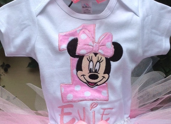 Pink Minnie Mouse 1st Birthday Onesie Pink Minnie Mouse 1st Etsy