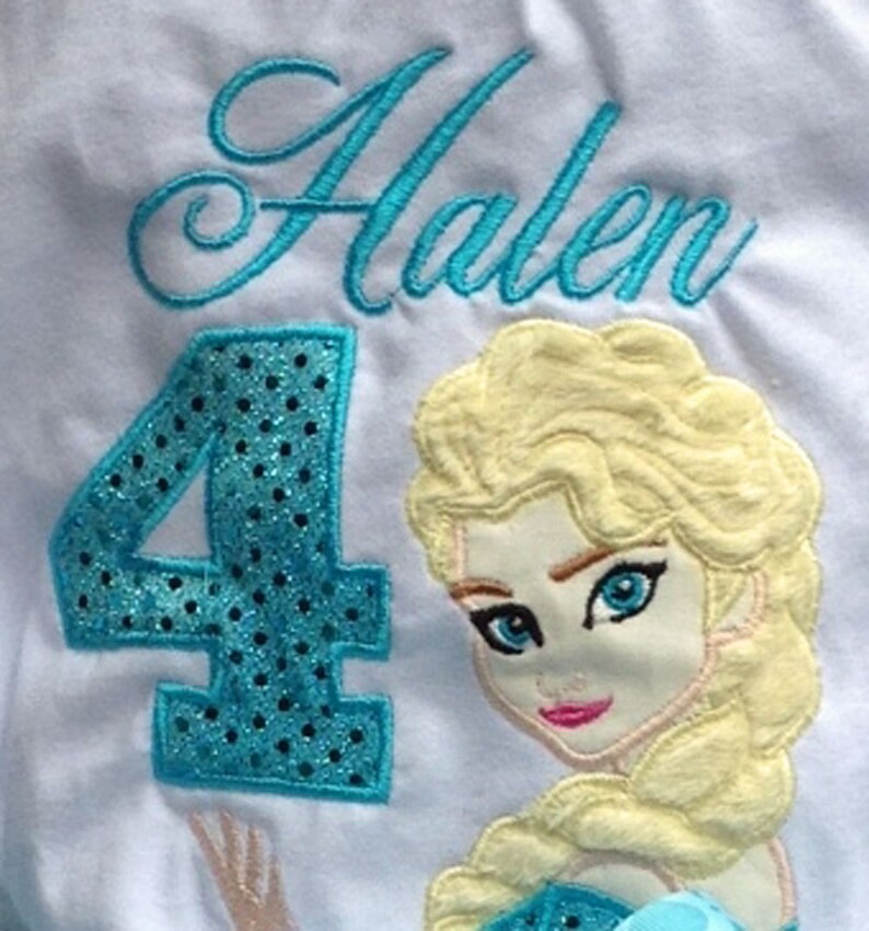 personalized elsa birthday shirt