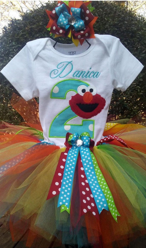 elmo 2nd birthday outfit girl